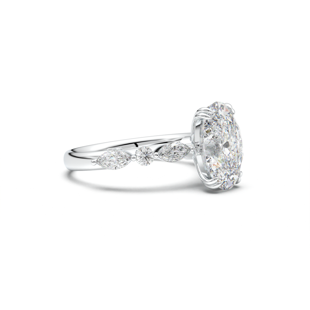Oval Mixed-Shape Engagement Ring