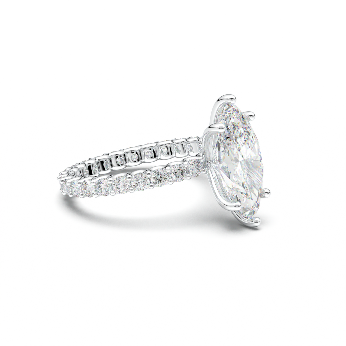 Marquise Pavé Engagement Ring