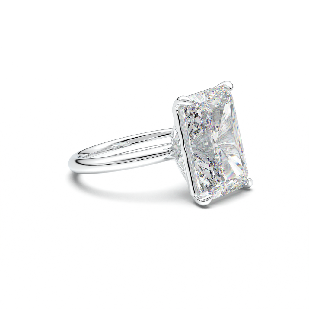 Radiant Solitaire Horseshoe Setting Engagement Ring
