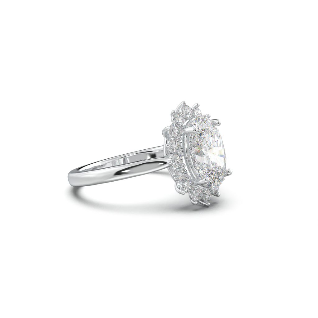 Oval Halo Engagement Ring