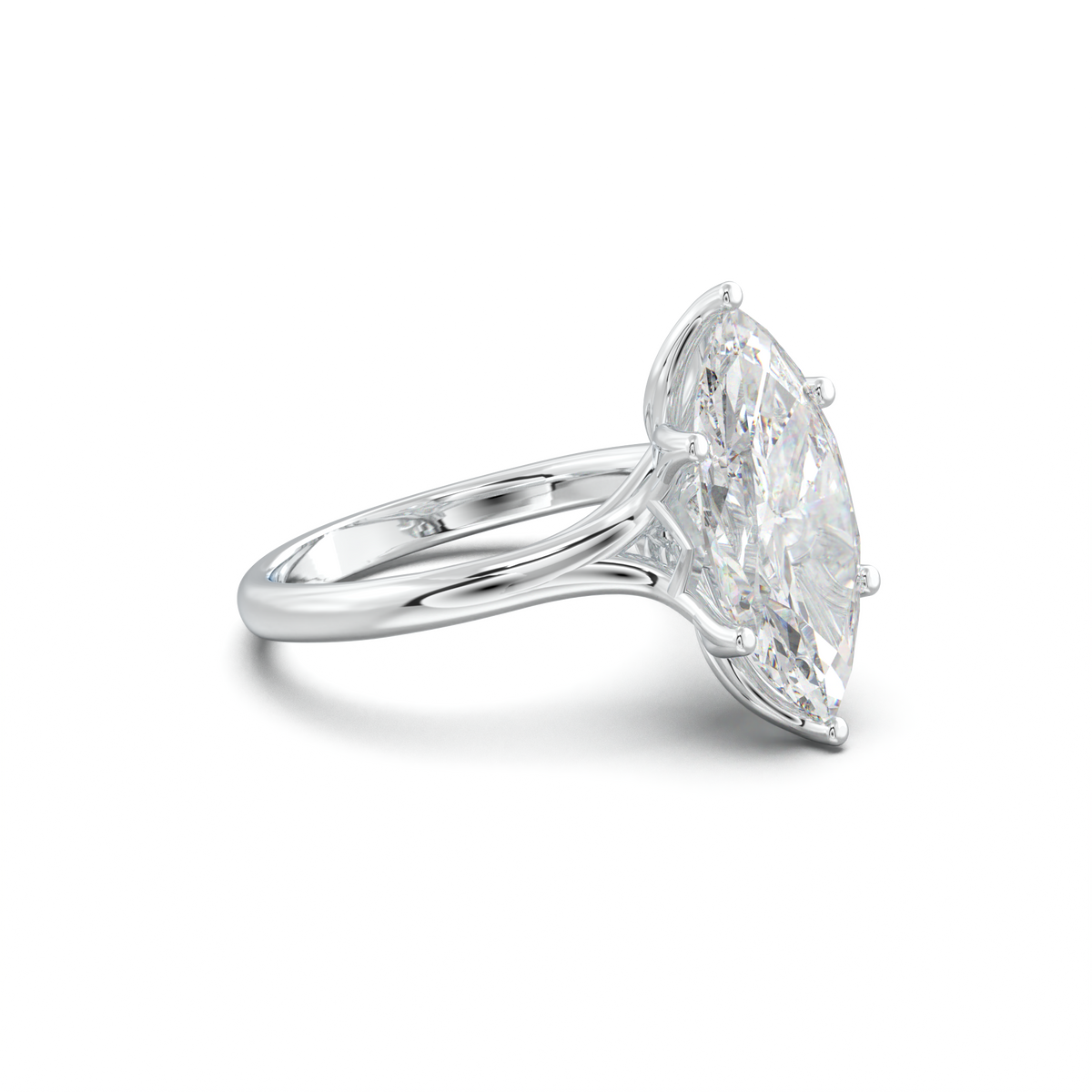 Marquise Solitaire with Hidden Diamond Accent