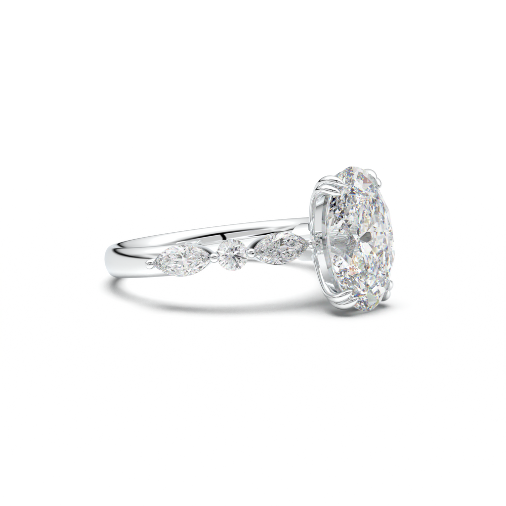 Oval Mixed-Shape Engagement Ring