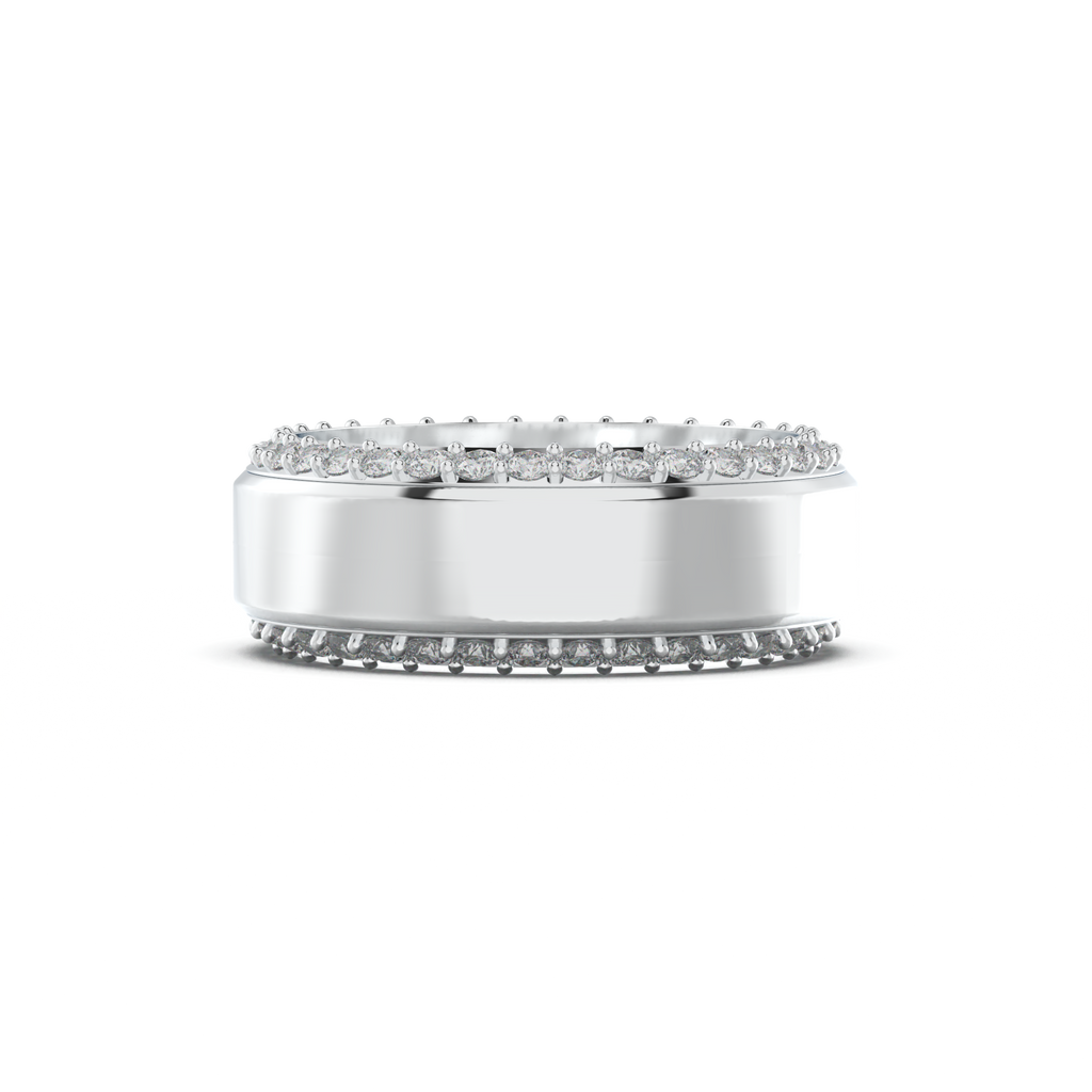 Double Pavé Edge Men's Band