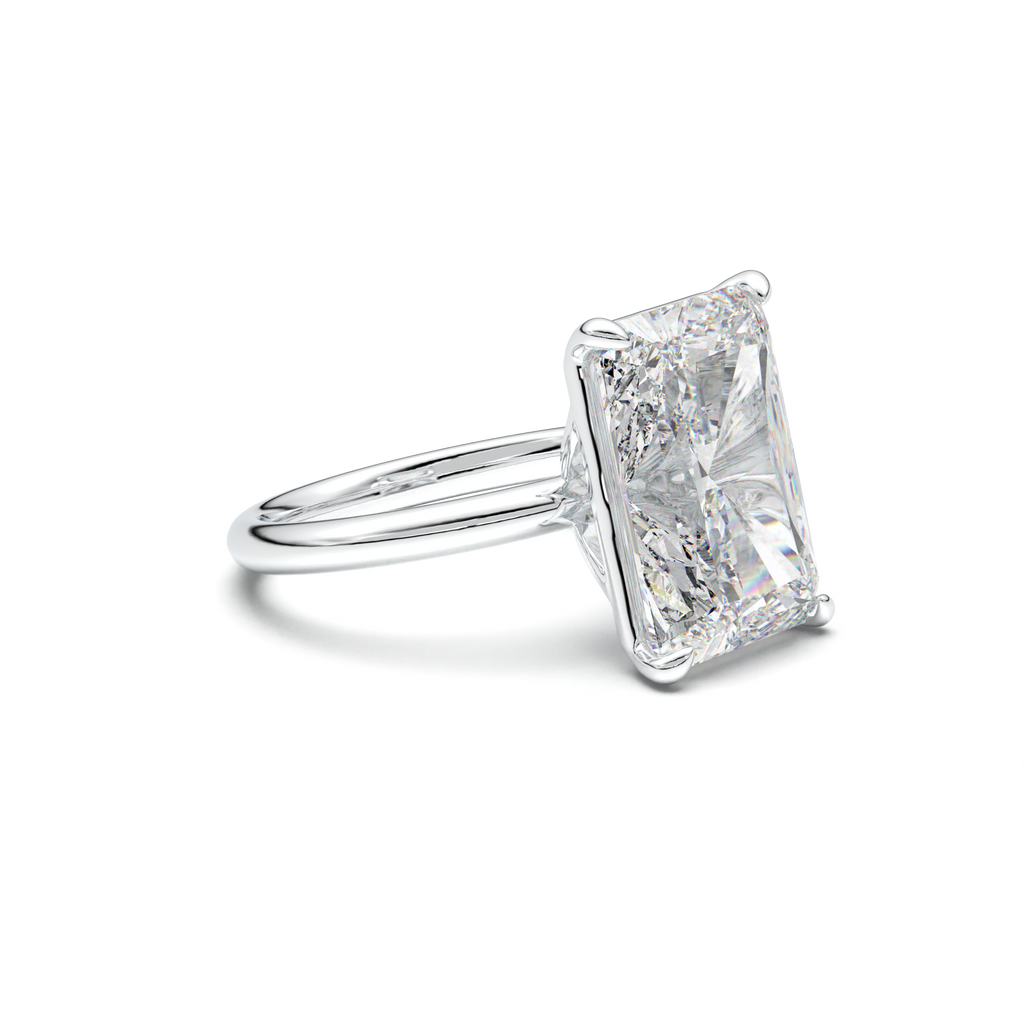 Radiant Solitaire Horseshoe Setting Engagement Ring