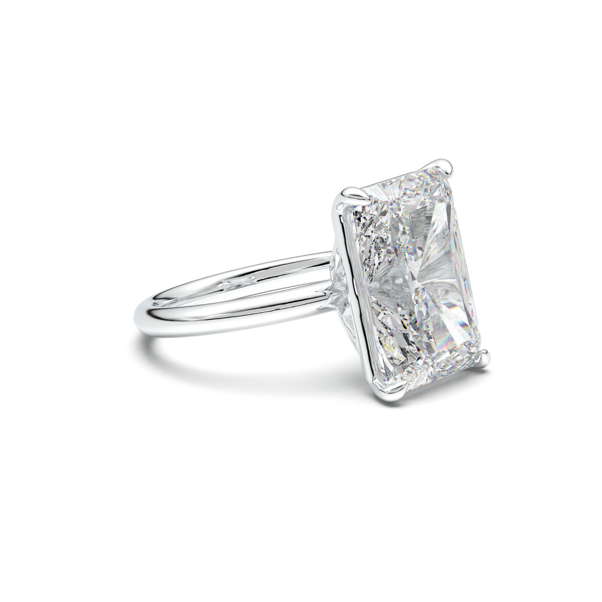 Radiant Solitaire Horseshoe Setting Engagement Ring