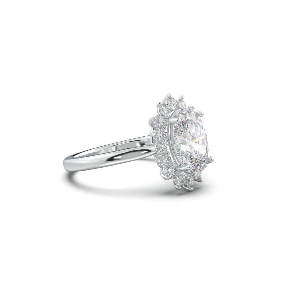 Oval Halo Engagement Ring
