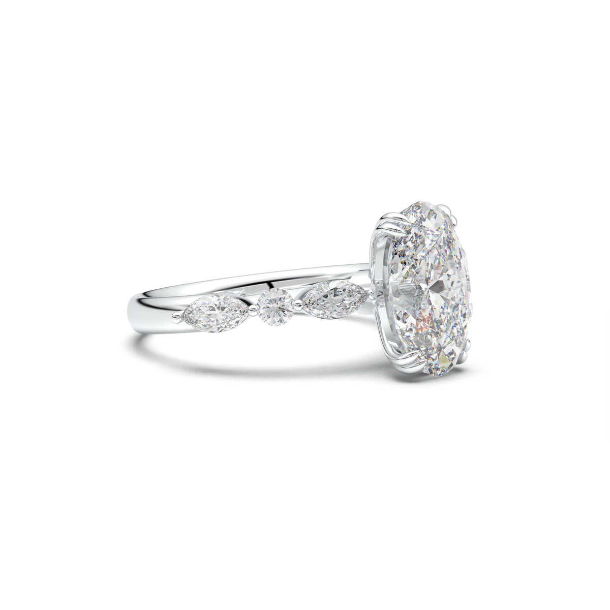Oval Mixed-Shape Engagement Ring