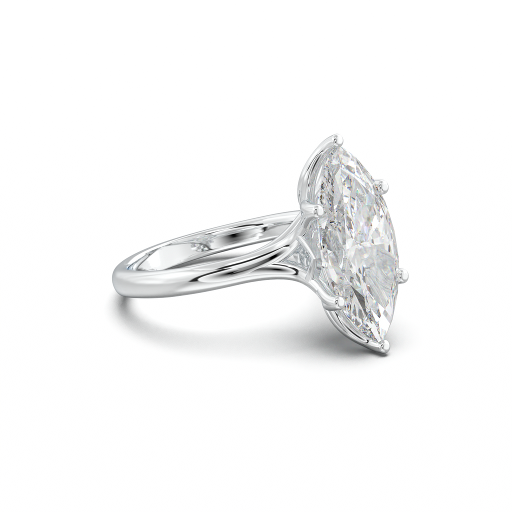 Marquise Solitaire with Hidden Diamond Accent
