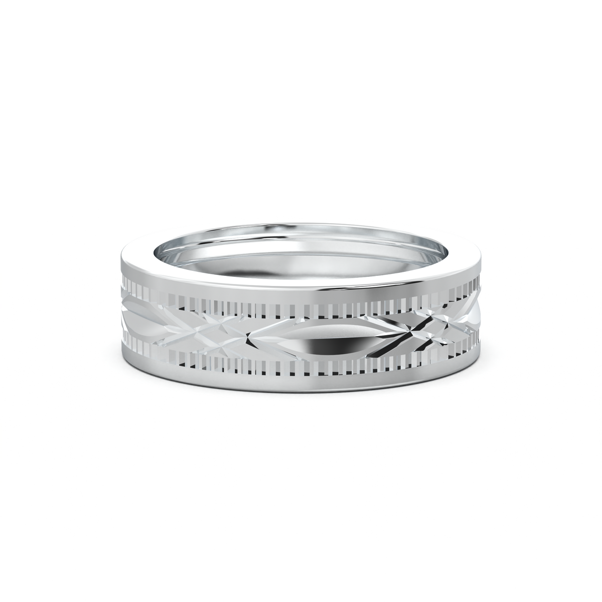 Engraved Geometric Men's Band