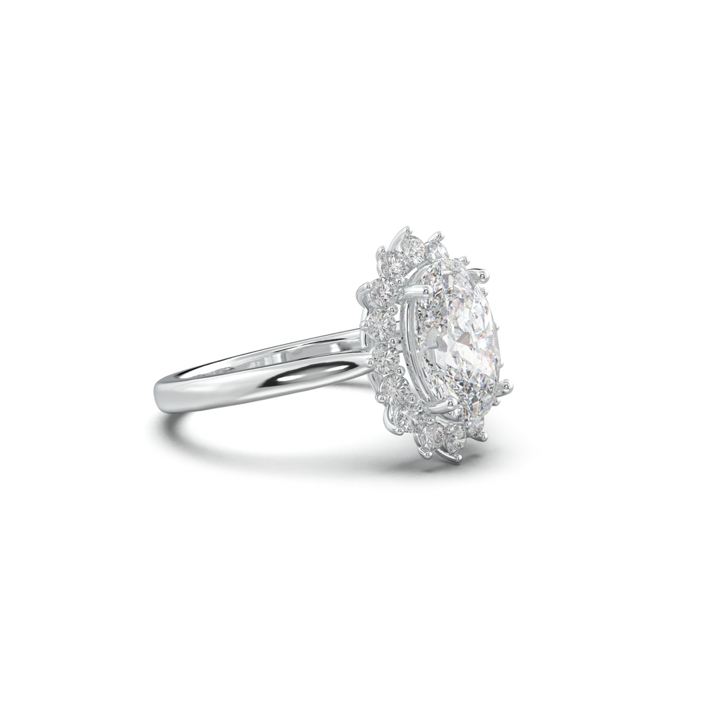 Oval Halo Engagement Ring