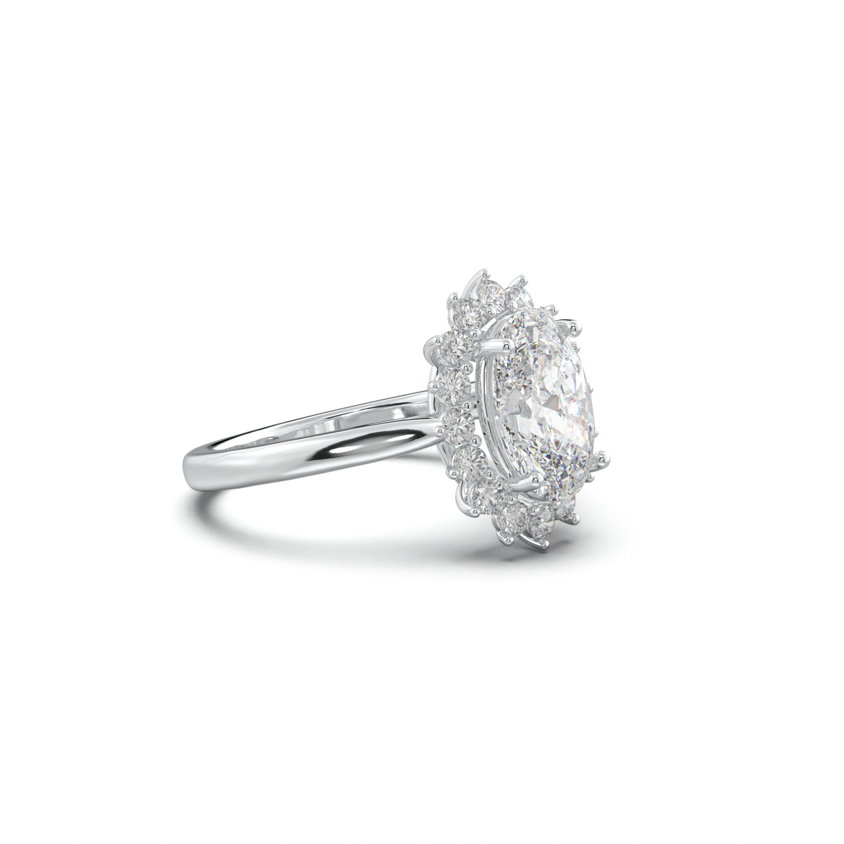 Oval Halo Engagement Ring