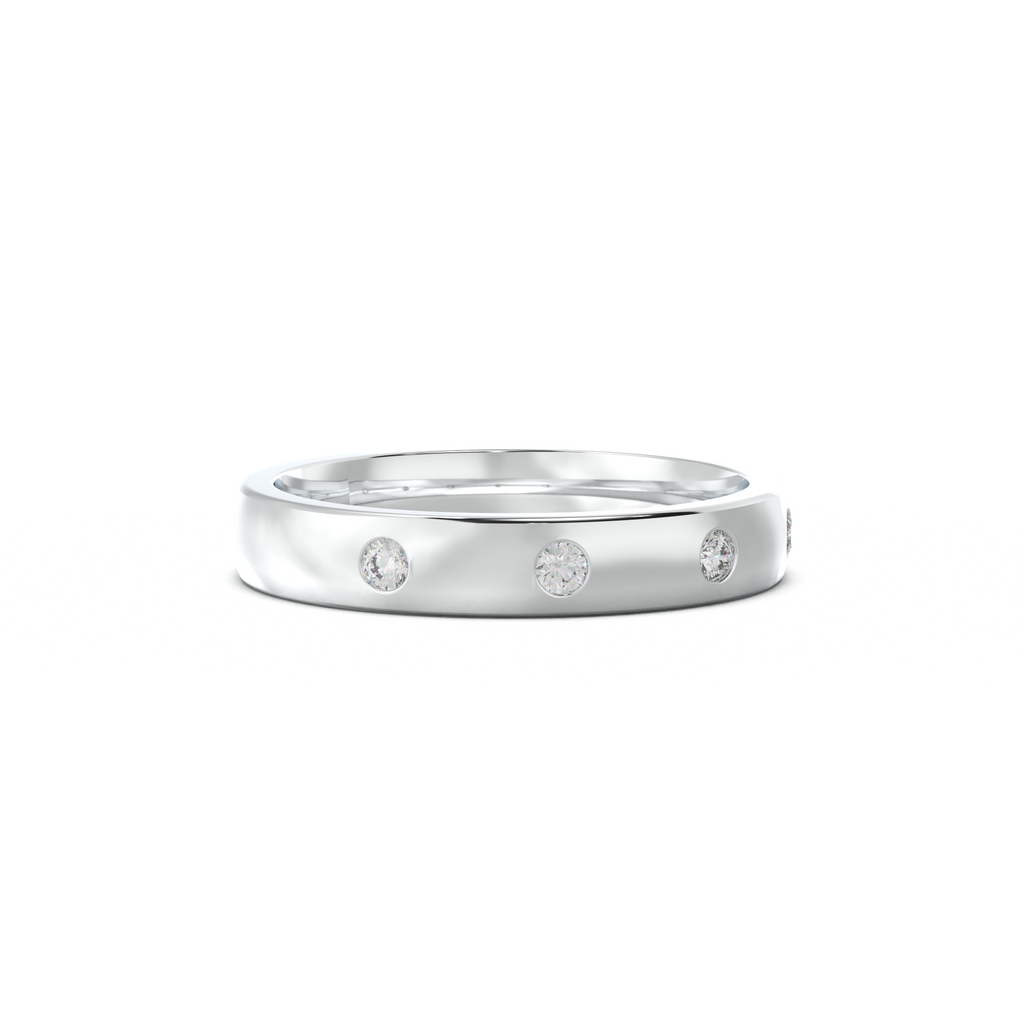 Five-Diamond Flush-Set Men's Band