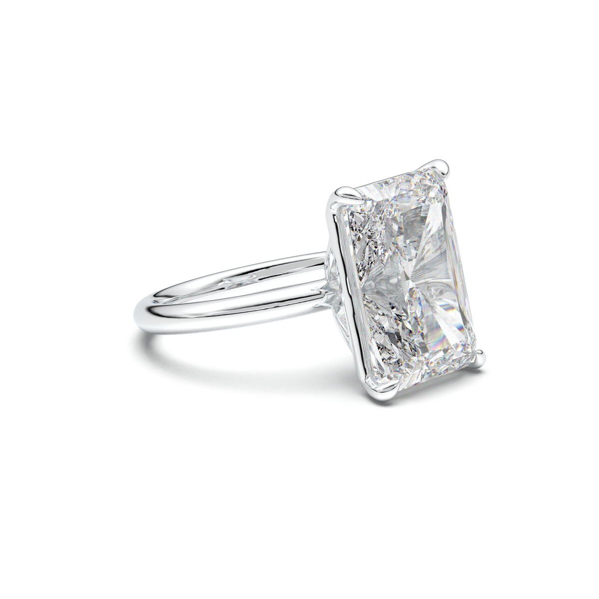 Radiant Solitaire Horseshoe Setting Engagement Ring