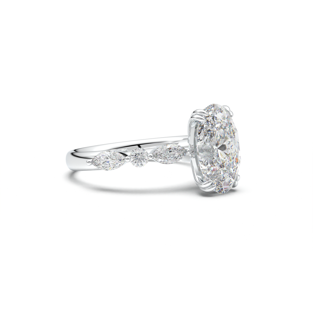 Oval Mixed-Shape Engagement Ring