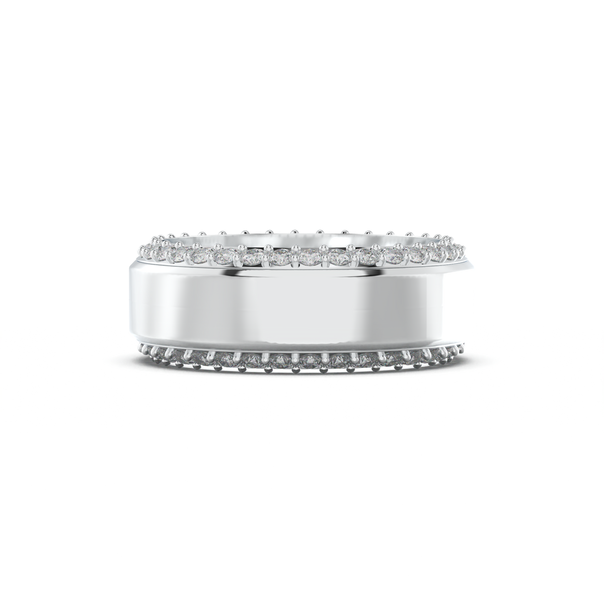 Double Pavé Edge Men's Band