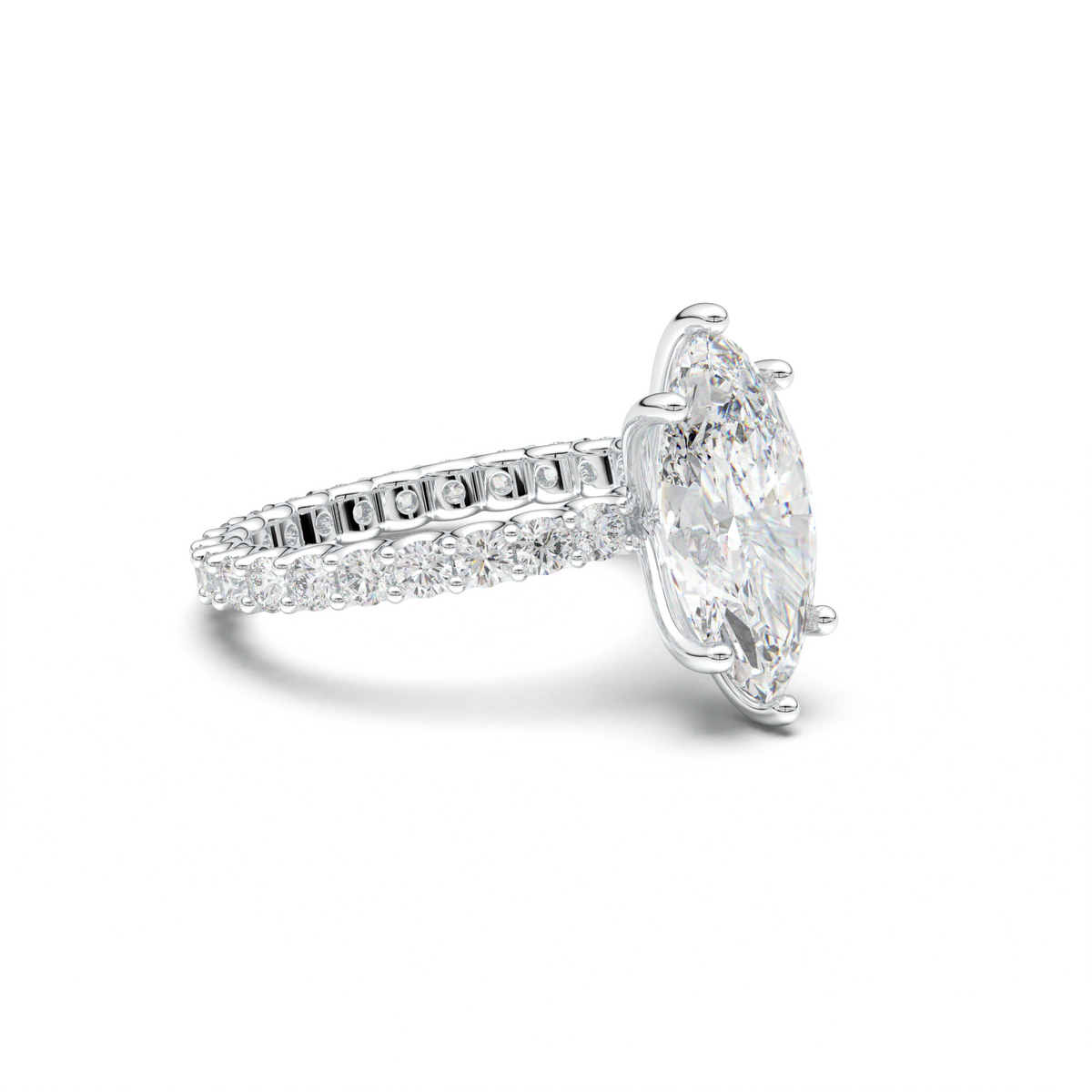 Marquise Pavé Engagement Ring
