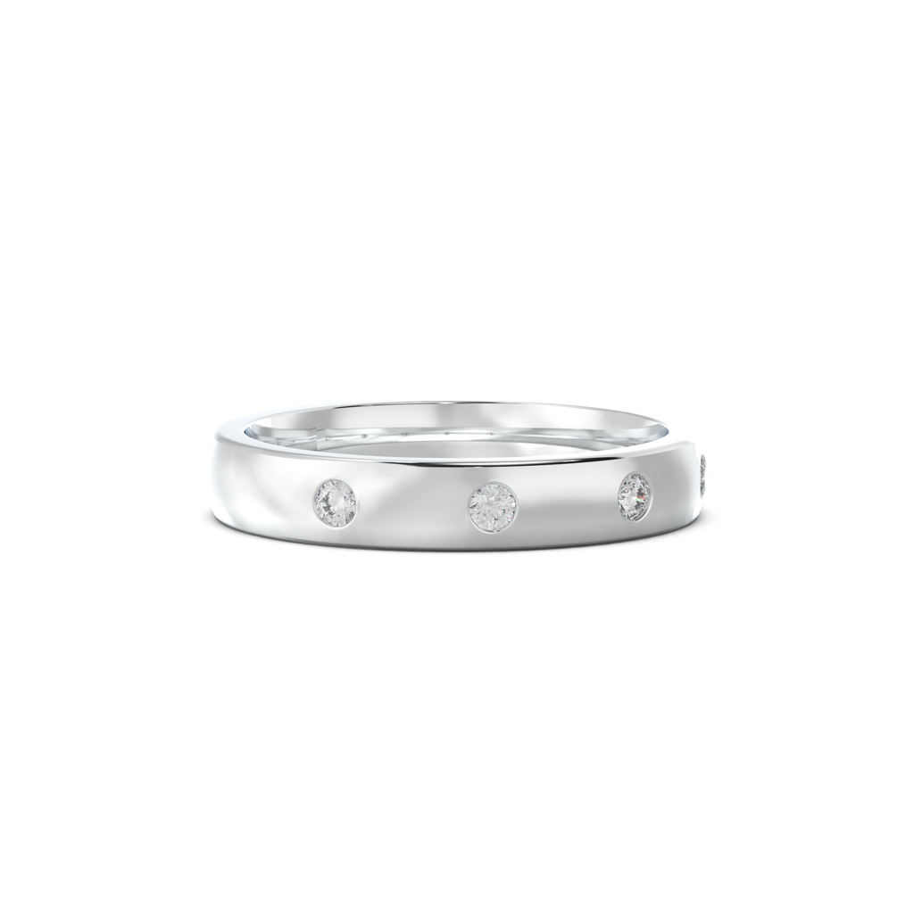 Five-Diamond Flush-Set Men's Band