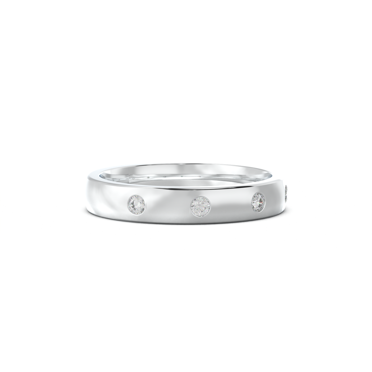 Five-Diamond Flush-Set Men's Band