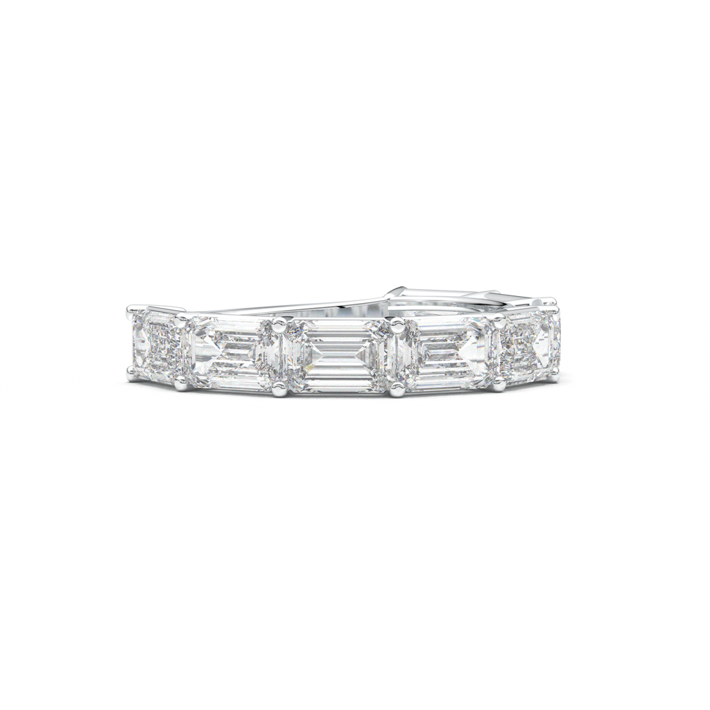 Emerald-Cut Six-Stone Wedding Band