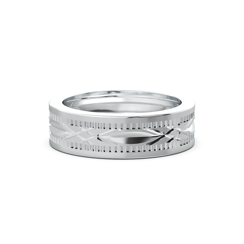 Engraved Geometric Men's Band