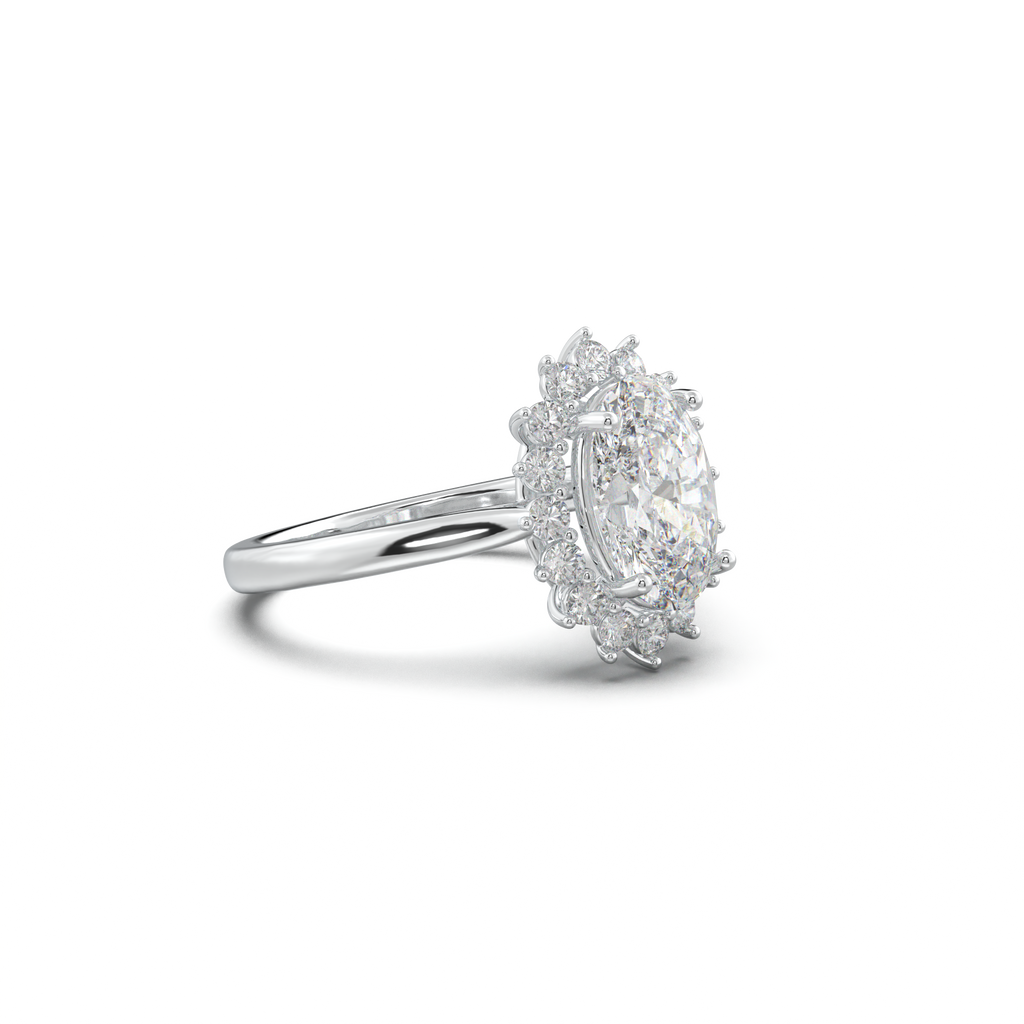 Oval Halo Engagement Ring
