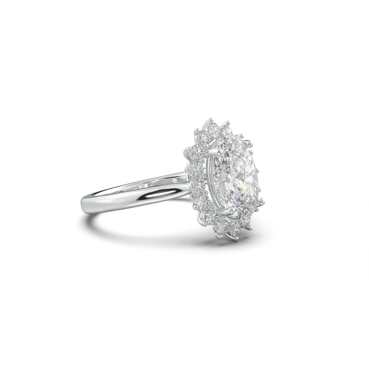 Oval Halo Engagement Ring