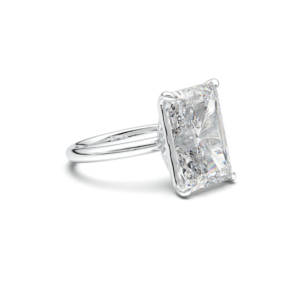 Radiant Solitaire Horseshoe Setting Engagement Ring