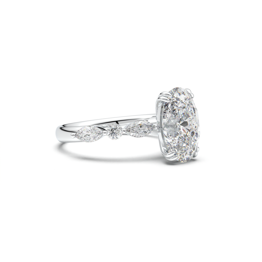 Oval Mixed-Shape Engagement Ring
