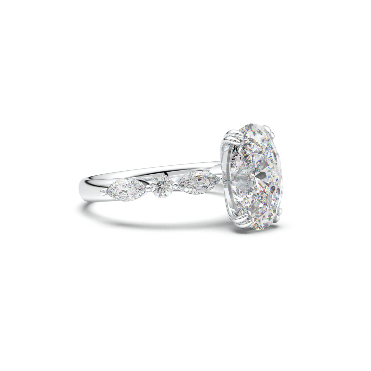Oval Mixed-Shape Engagement Ring