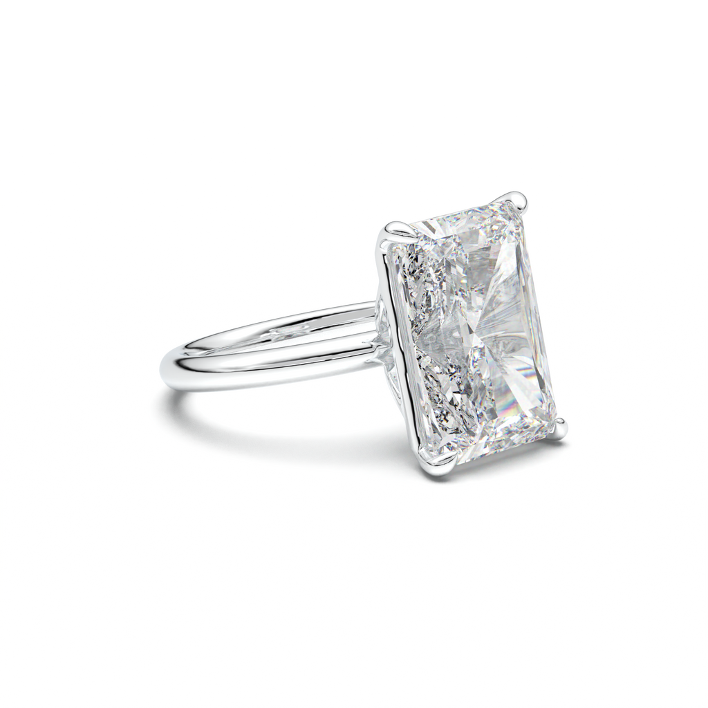 Radiant Solitaire Horseshoe Setting Engagement Ring