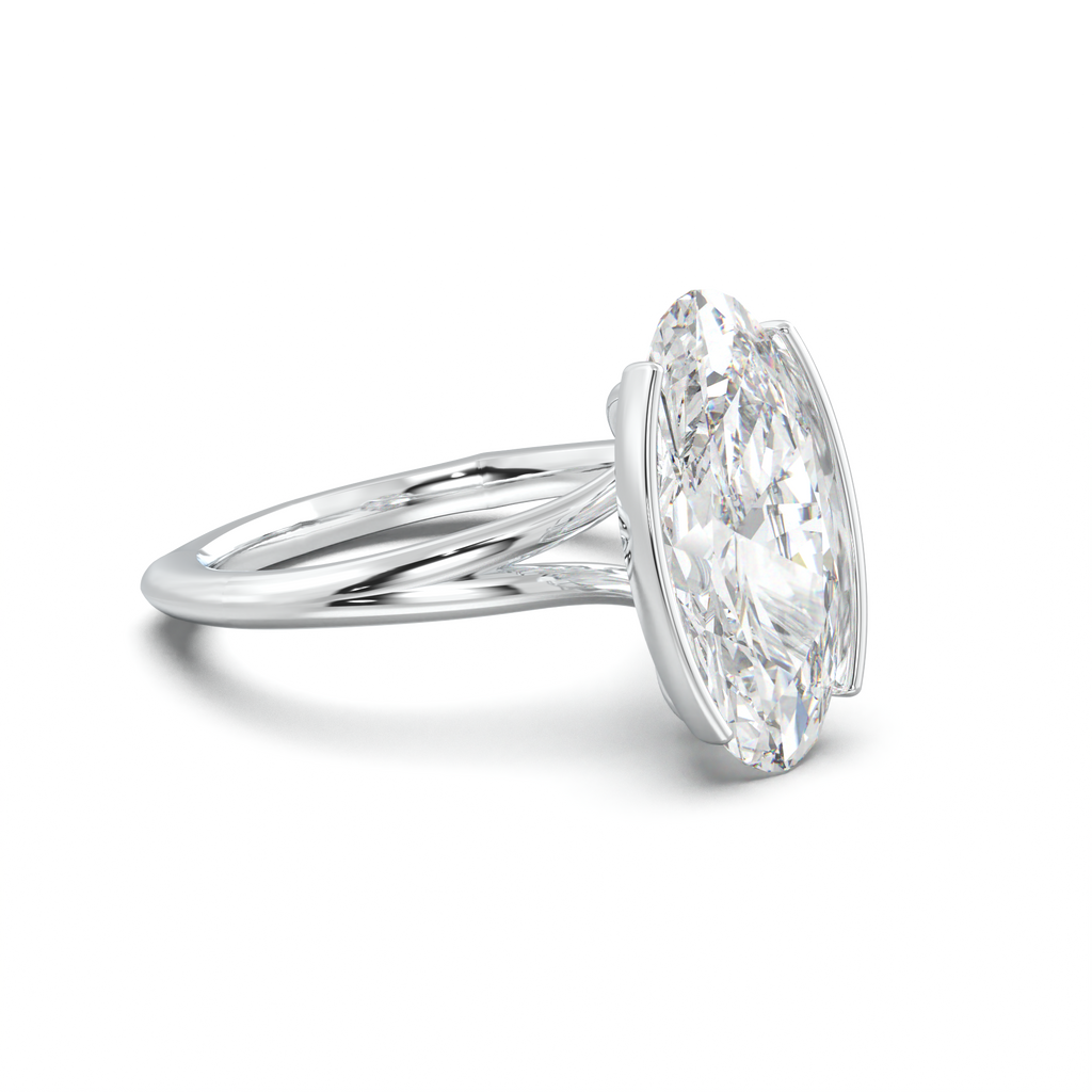 Moval Halo Pavé Engagement Ring