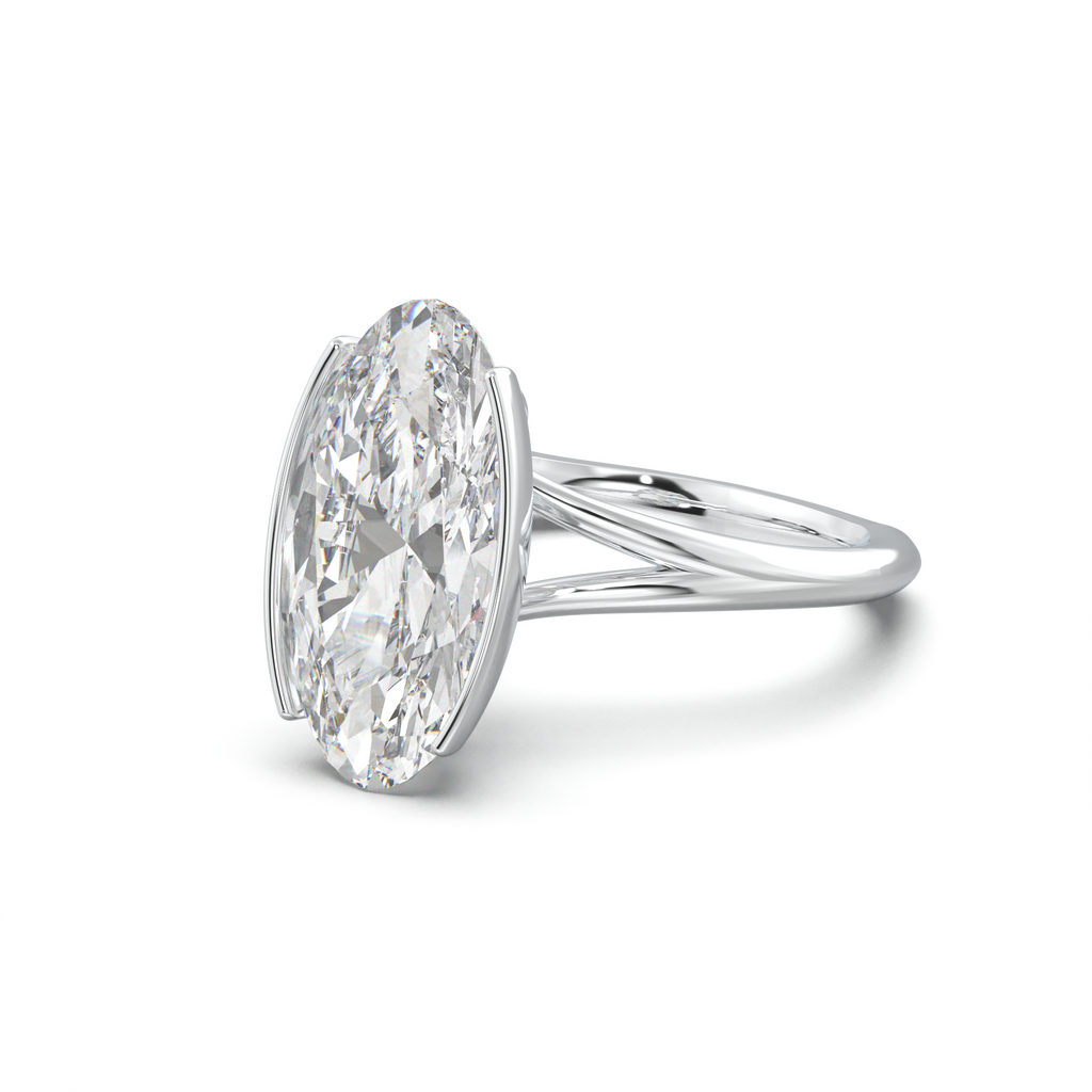 Moval Halo Pavé Engagement Ring