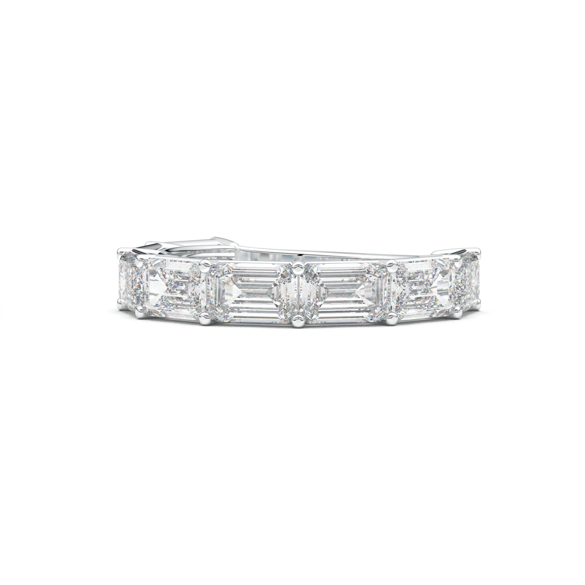 Emerald-Cut Six-Stone Wedding Band