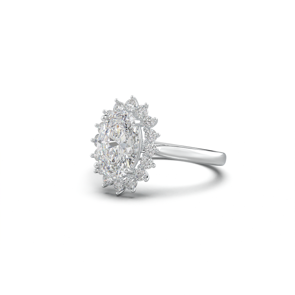 Oval Halo Engagement Ring