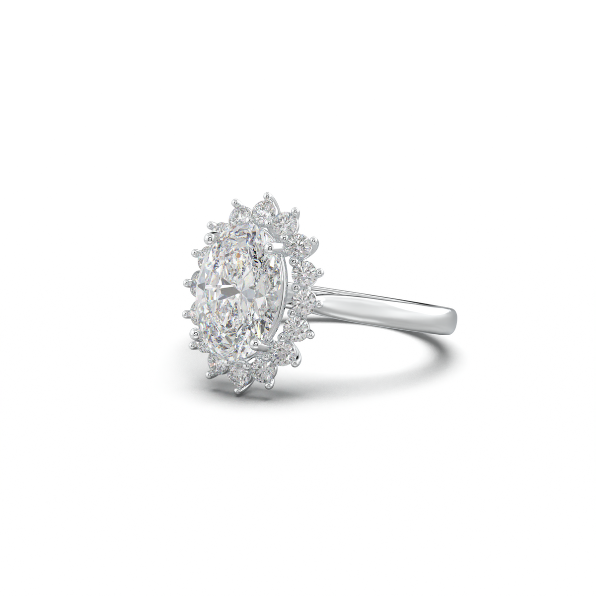 Oval Halo Engagement Ring