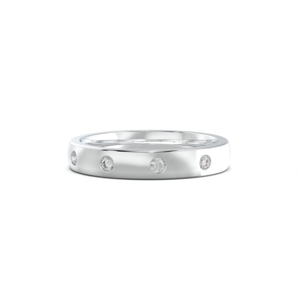 Five-Diamond Flush-Set Men's Band