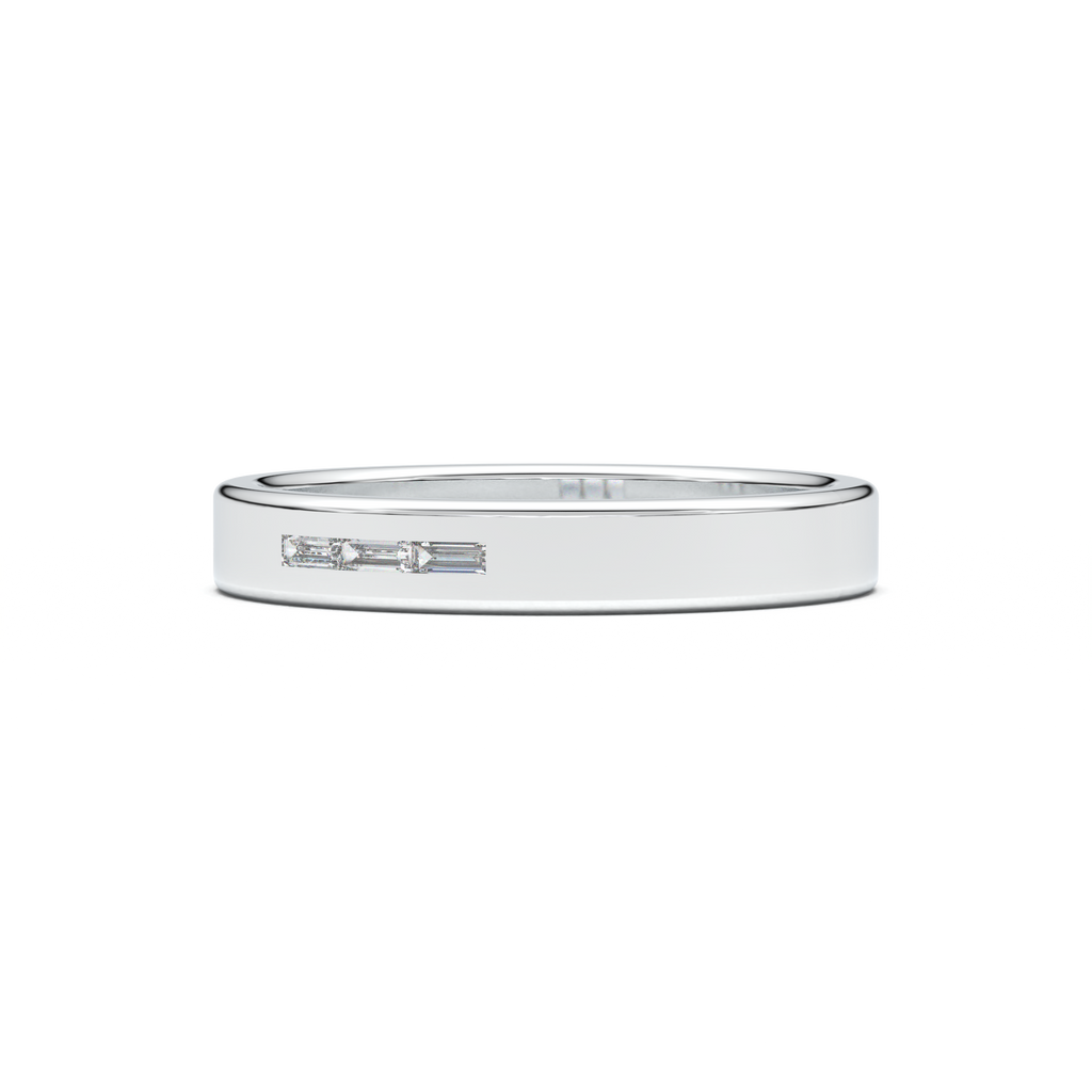 Horizontal Baguette Trio Men's Band