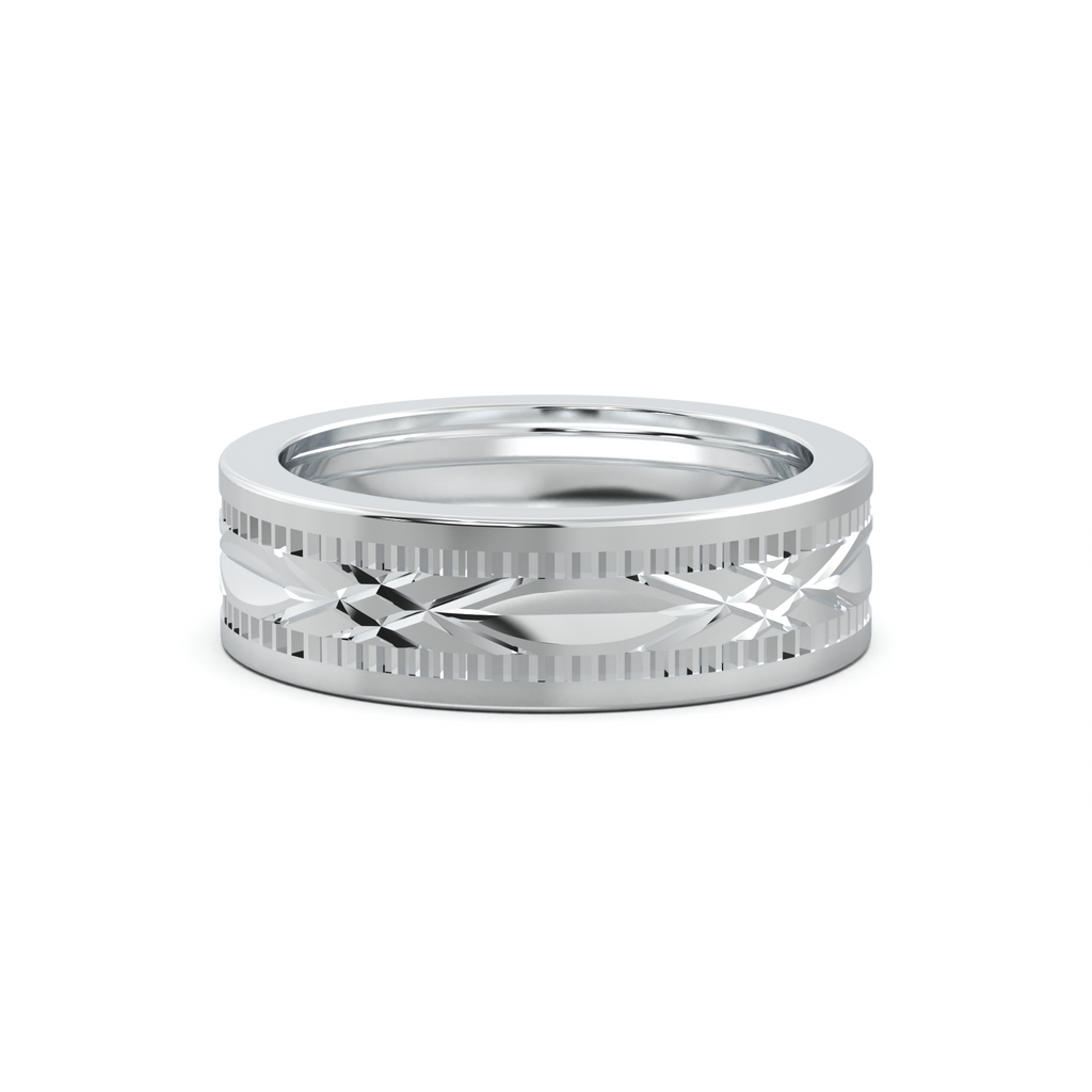 Engraved Geometric Men's Band