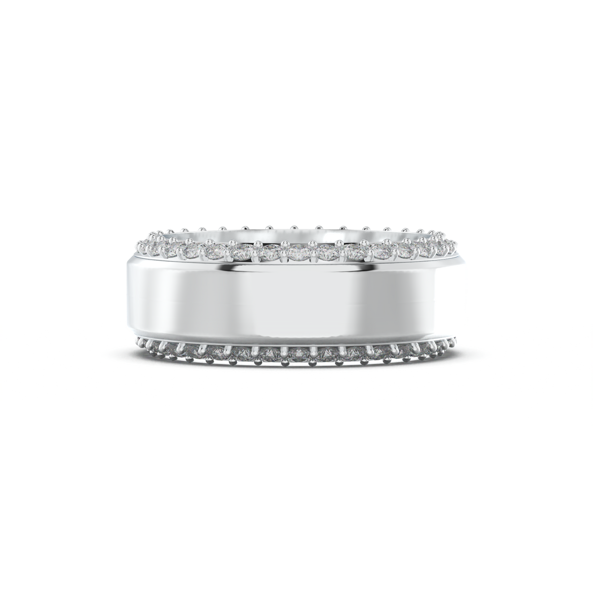 Double Pavé Edge Men's Band