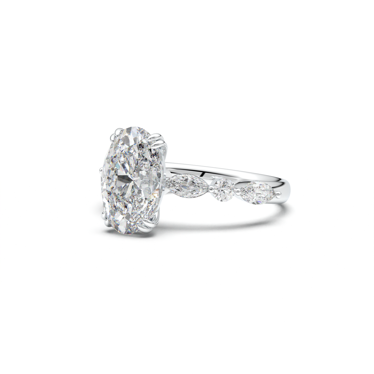 Oval Mixed-Shape Engagement Ring