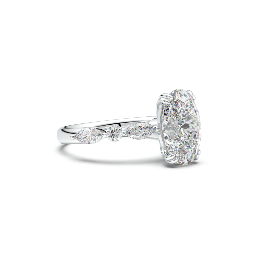 Oval Mixed-Shape Engagement Ring