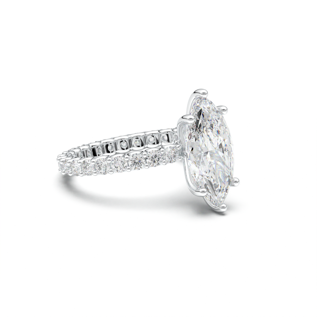 Marquise Pavé Engagement Ring