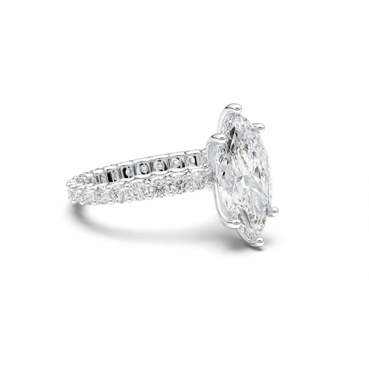 Marquise Pavé Engagement Ring