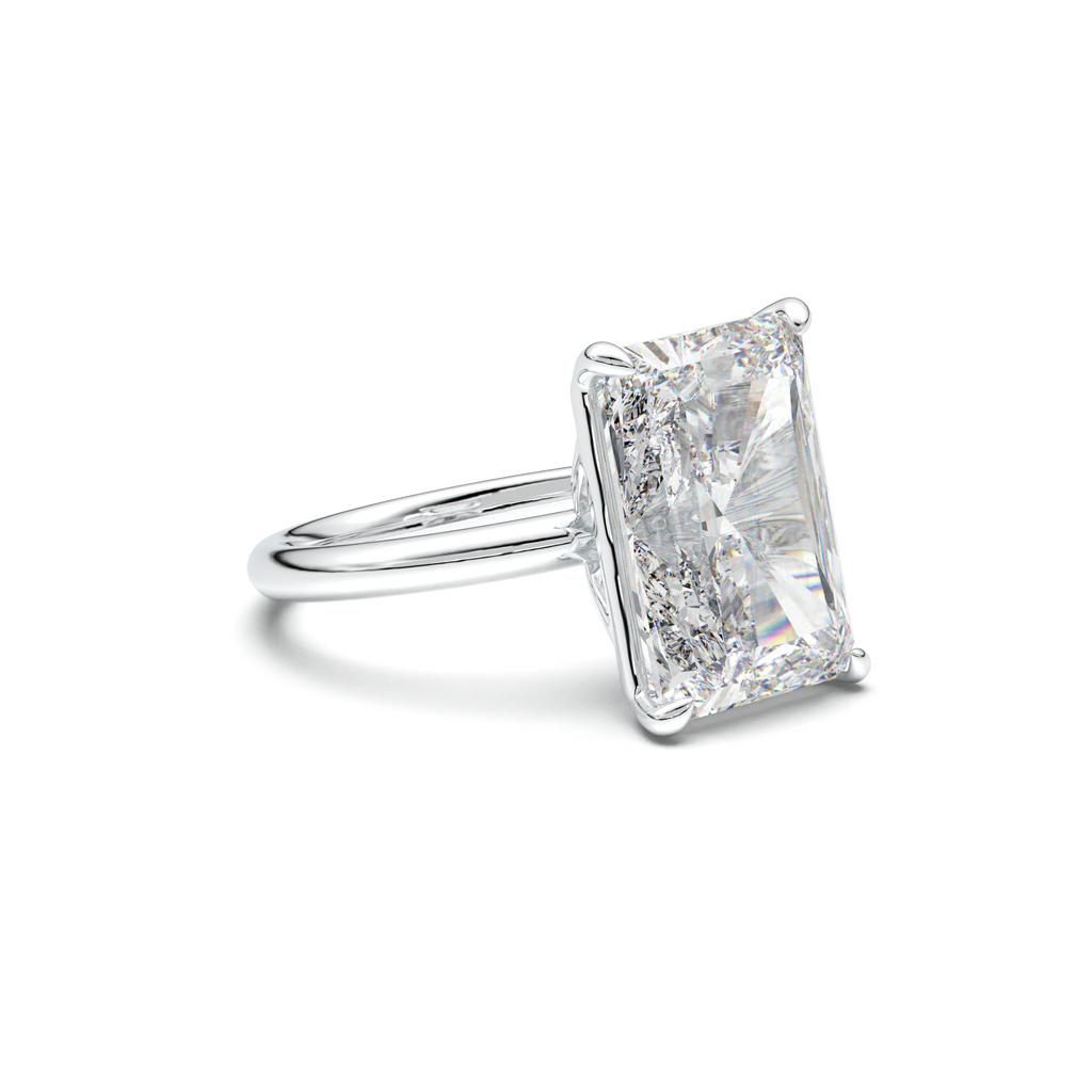 Radiant Solitaire Horseshoe Setting Engagement Ring