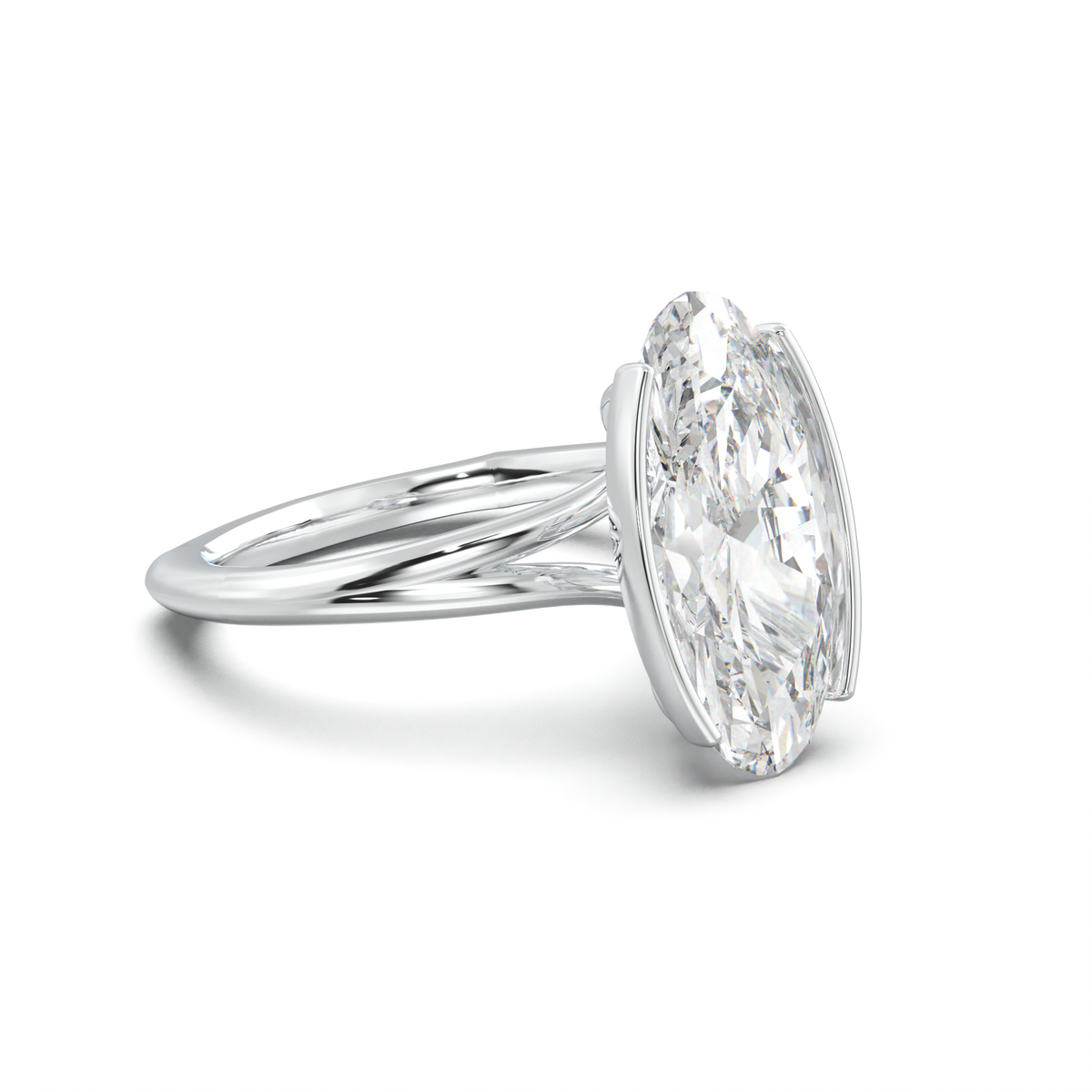 Moval Halo Pavé Engagement Ring