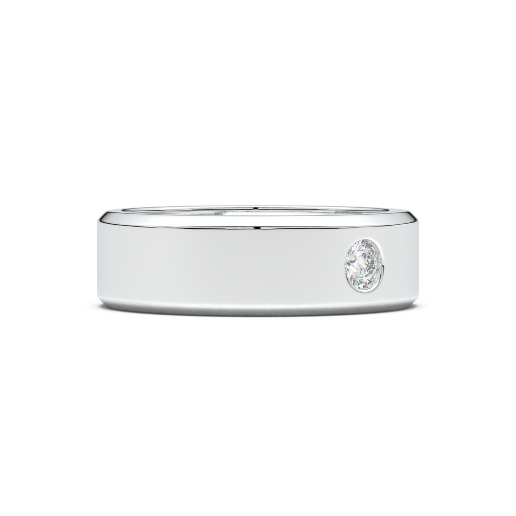 Flush-Set Round Men's Band