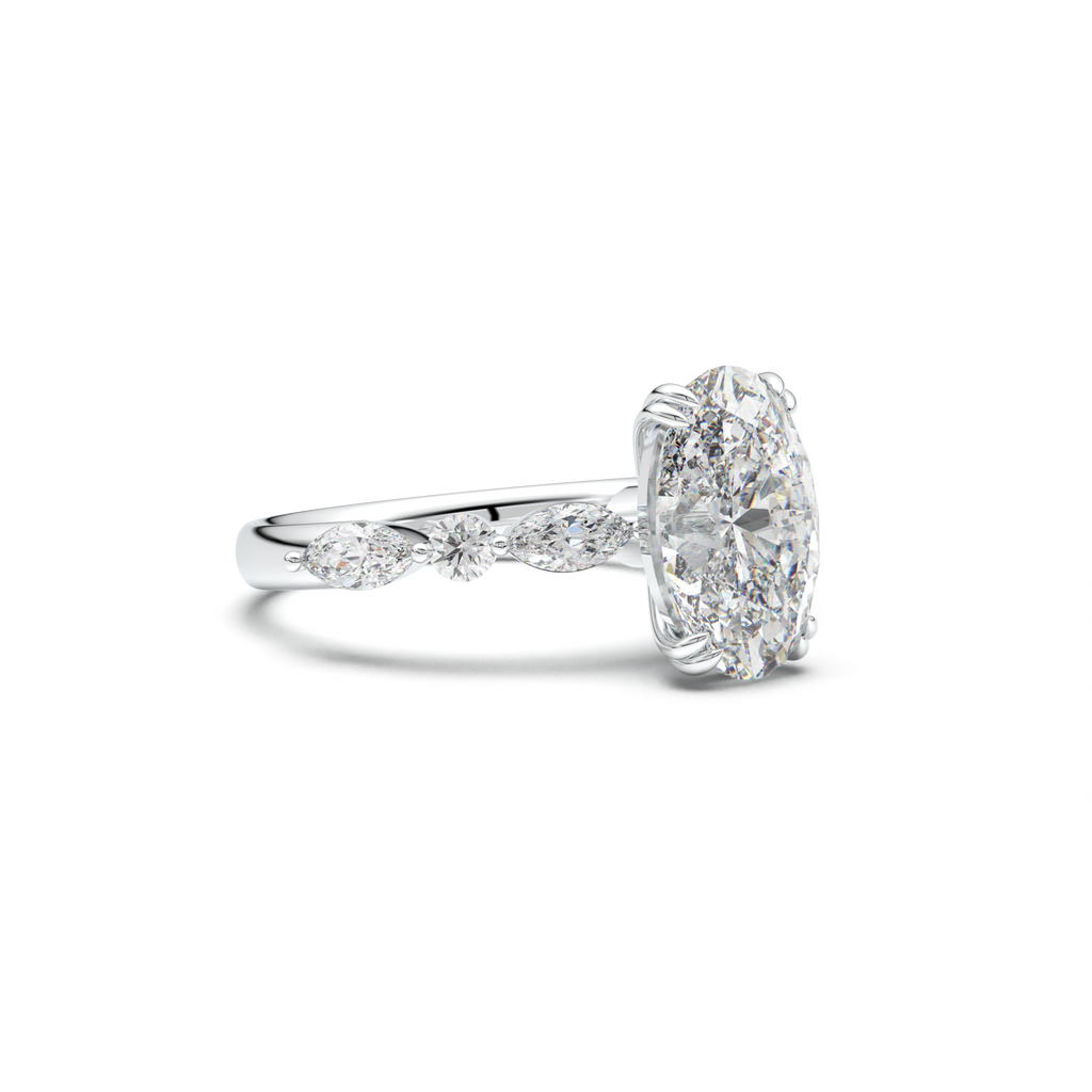 Oval Mixed-Shape Engagement Ring