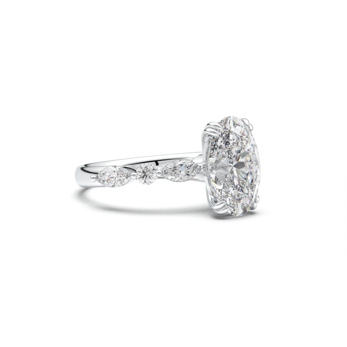 Oval Mixed-Shape Engagement Ring