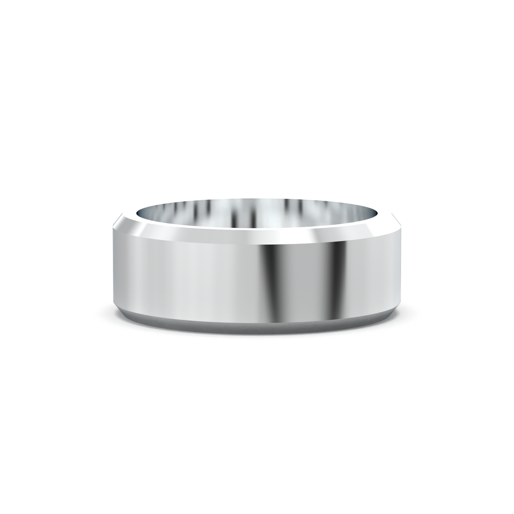 Wide Beveled Men's Band