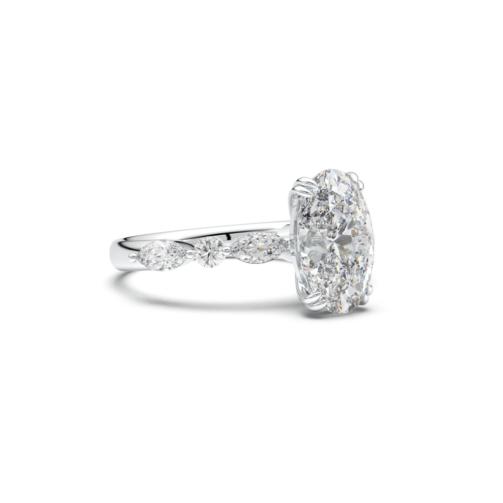 Oval Mixed-Shape Engagement Ring